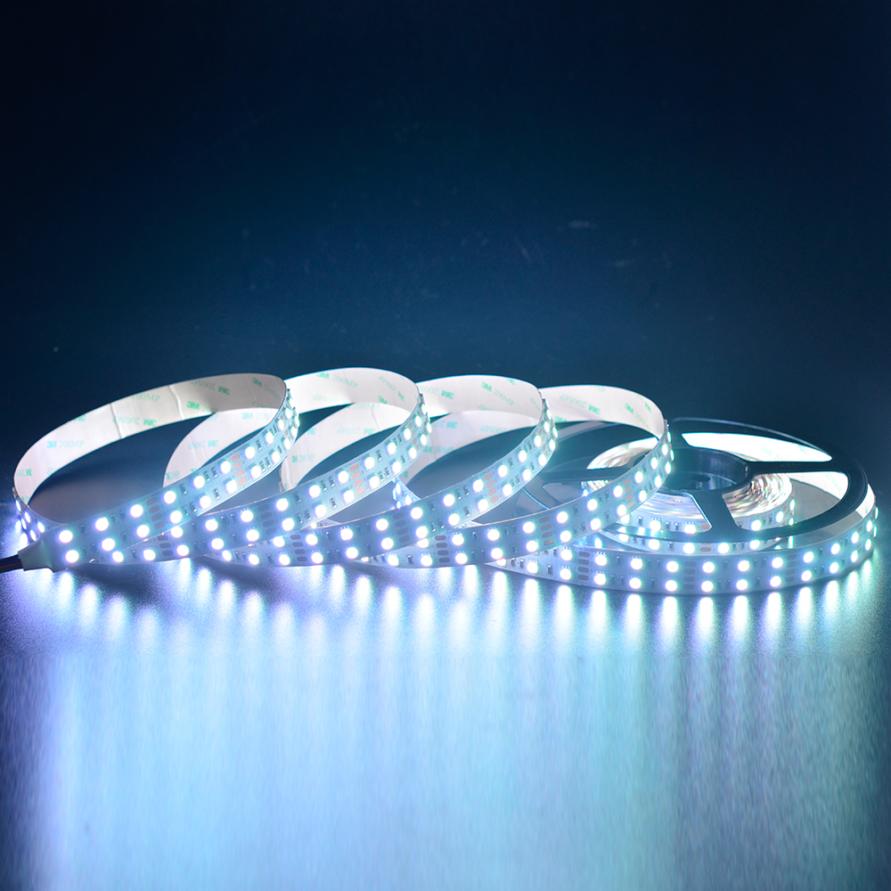 Dual Row RGB LED Strip Lights - 12V/24V Bright LED Lights - 120LEDs/m High Density Dual Row RGB LED Strip Lights - 12V/24V Bright LED Lights - 120LEDs/m High Density